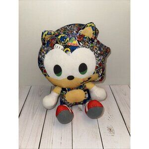 Sega 60th Anniversary “Sonic The Hedgehog” Sticker Toy Factory 10” Plush VGUC